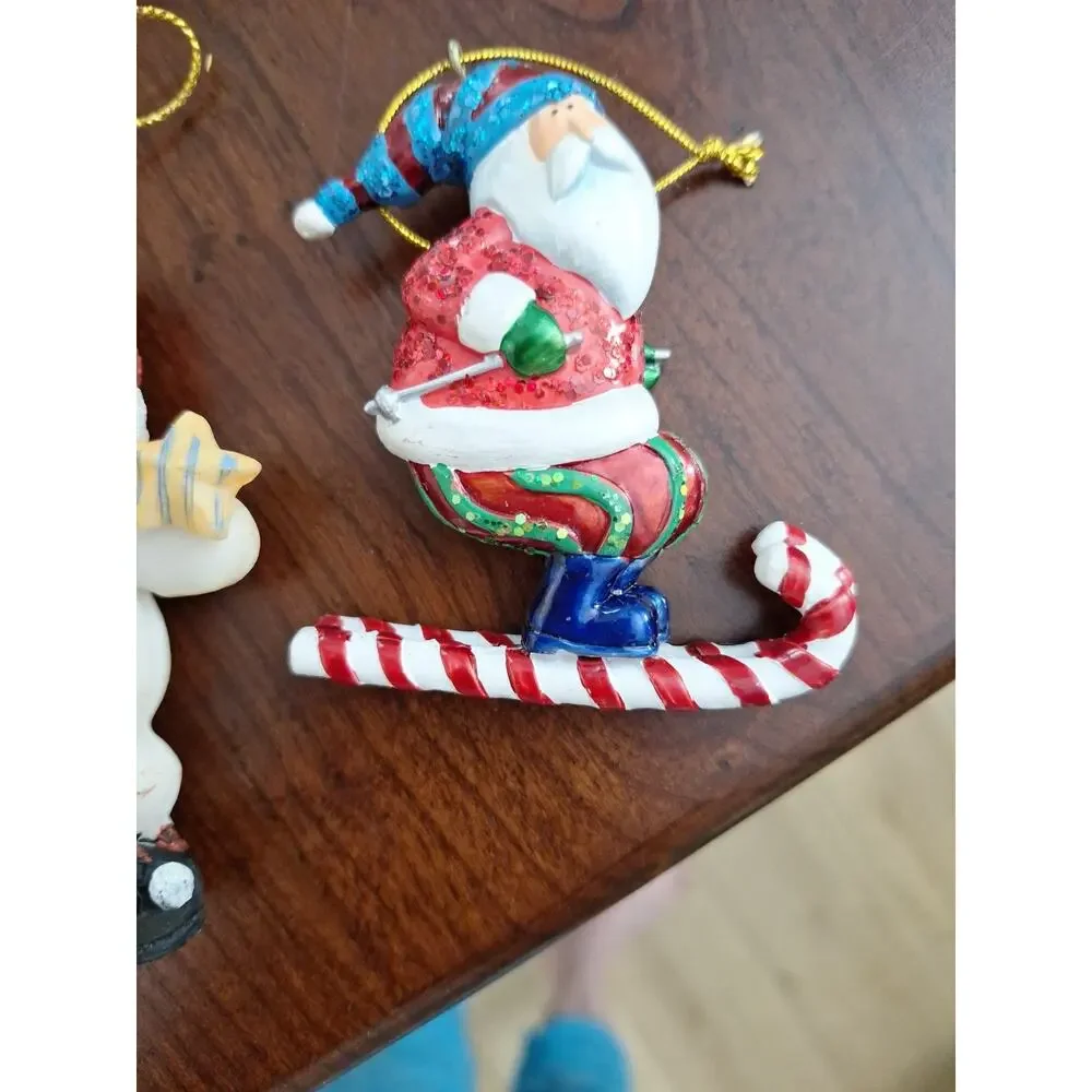 Vintage Christmas Ornaments Set of 4